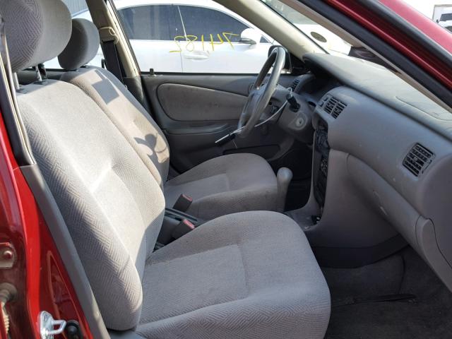 1Y1SK5288XZ415426 - 1999 CHEVROLET GEO PRIZM 红色 照片 5