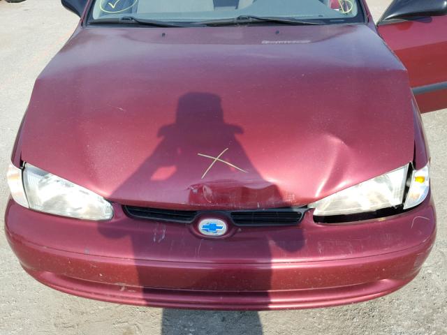 1Y1SK5288XZ415426 - 1999 CHEVROLET GEO PRIZM 红色 照片 7