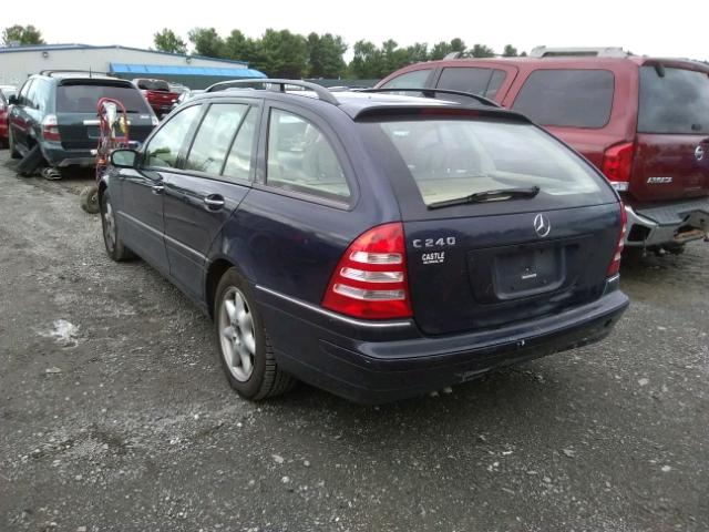 WDBRH61J44F451279 - 2004 MERCEDES-BENZ C 240 SPOR BLUE photo 3