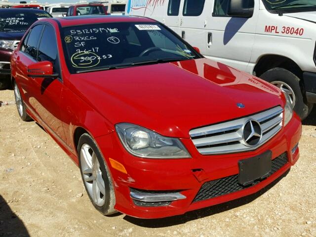 WDDGF4HB2DR300253 - 2013 MERCEDES-BENZ C RED photo 1