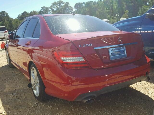 WDDGF4HB2DR300253 - 2013 MERCEDES-BENZ C RED photo 3