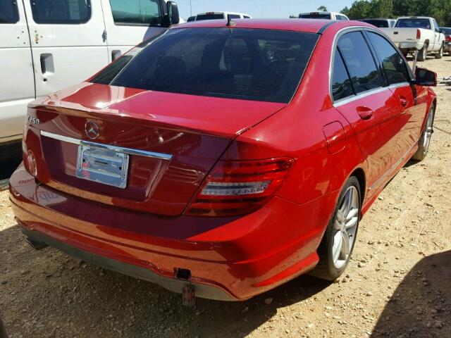 WDDGF4HB2DR300253 - 2013 MERCEDES-BENZ C RED photo 4