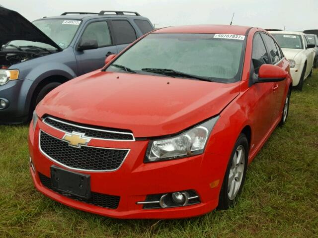 1G1PC5SB2E7270890 - 2014 CHEVROLET CRUZE LT RED photo 2