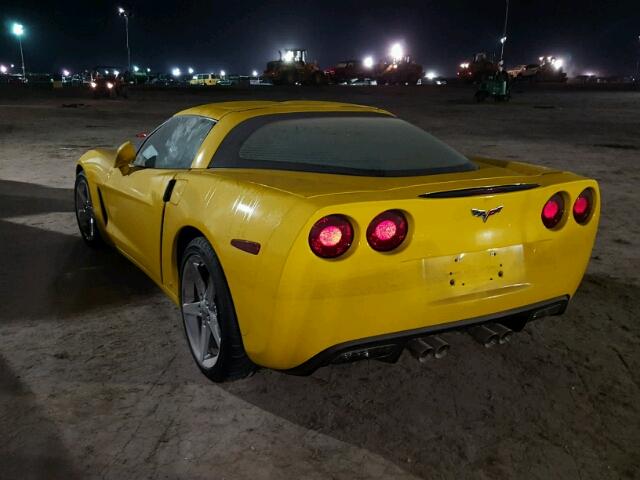 1G1YY26U075135065 - 2007 CHEVROLET CORVETTE YELLOW photo 3