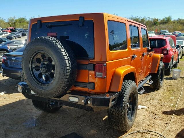 1J4BA5H15BL561208 - 2011 JEEP WRANGLER U ORANGE photo 4