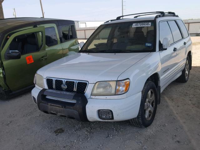 JF1SF65602H708959 - 2002 SUBARU FORESTER S WHITE photo 2