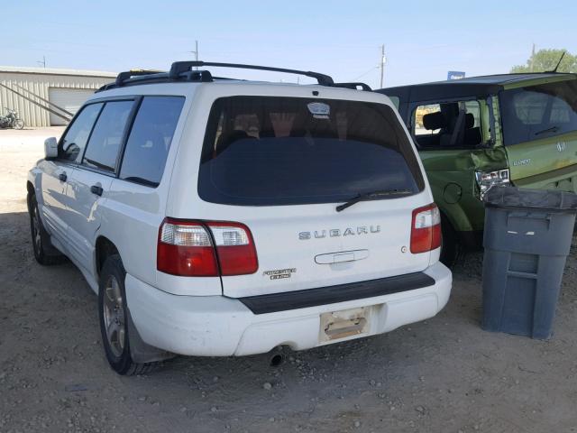 JF1SF65602H708959 - 2002 SUBARU FORESTER S WHITE photo 3