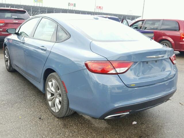 1C3CCCBB7FN669936 - 2015 CHRYSLER 200 S BLUE photo 3