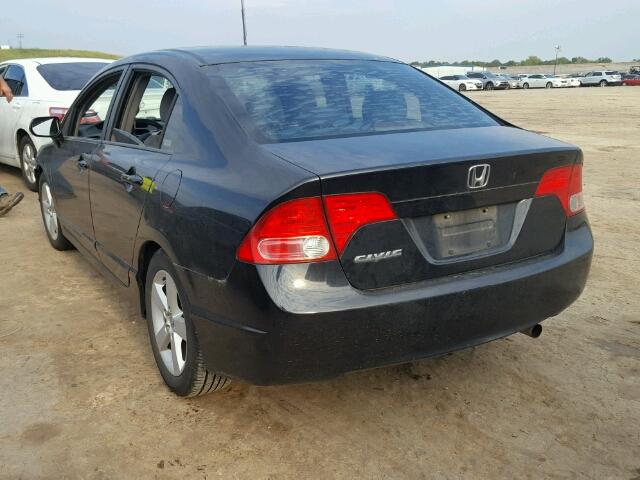 1HGFA16838L040000 - 2008 HONDA CIVIC BLACK photo 3