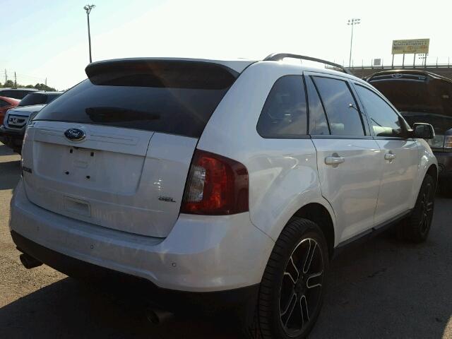 2FMDK3JC1EBA05781 - 2014 FORD EDGE SEL WHITE photo 4