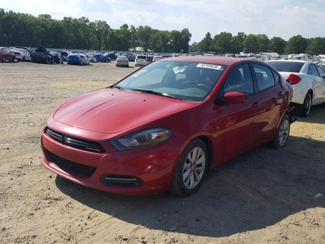 1C3CDFBB0ED868670 - 2014 DODGE DART SXT RED photo 2