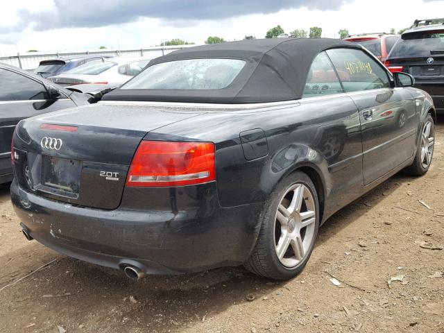 WAUDF48H58K016581 - 2008 AUDI A4 2.0T CA BLACK photo 4