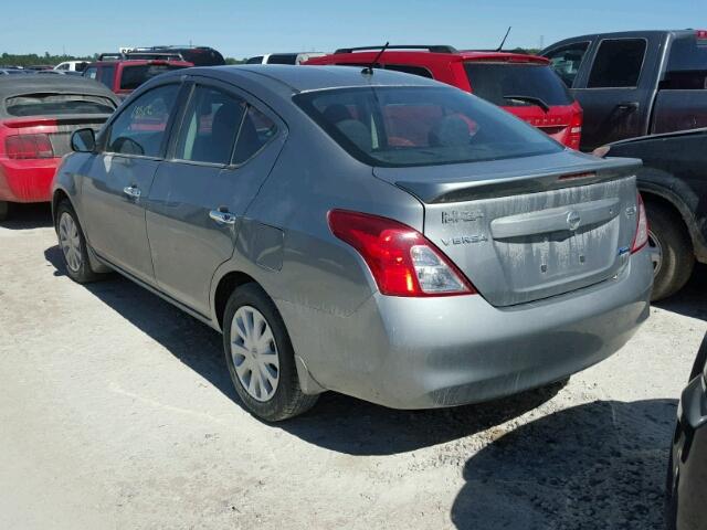 3N1CN7AP0DL849480 - 2013 NISSAN VERSA S GRAY photo 3