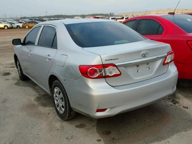 5YFBU4EE9DP210679 - 2013 TOYOTA COROLLA BA SILVER photo 3