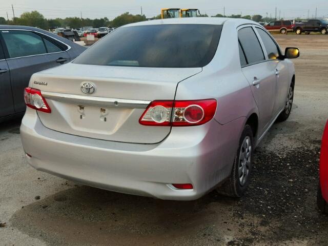 5YFBU4EE9DP210679 - 2013 TOYOTA COROLLA BA SILVER photo 4