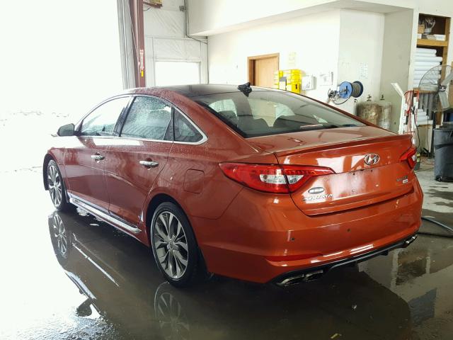 5NPE34AB7FH156262 - 2015 HYUNDAI SONATA SPO ORANGE photo 3