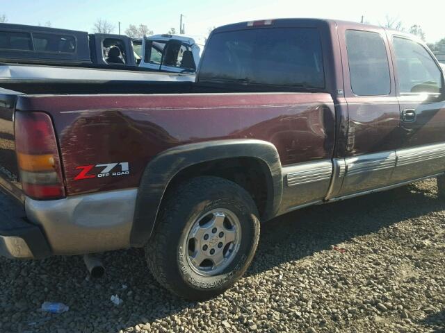 2GCEK19T2Y1370143 - 2000 CHEVROLET SILVERADO MAROON photo 9