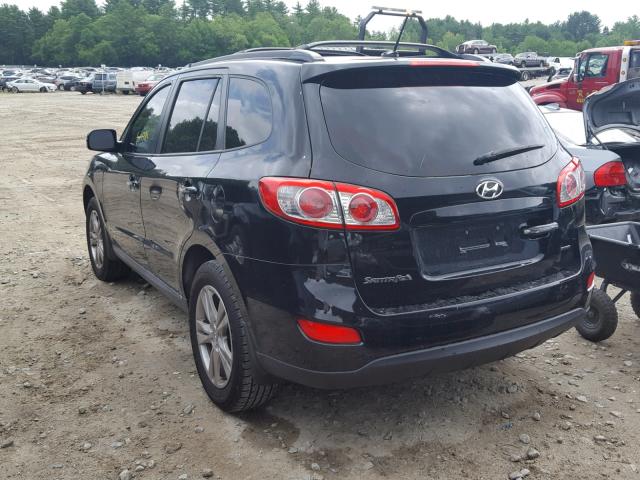 5XYZK3AB1CG149177 - 2012 HYUNDAI SANTA FE L BLACK photo 3