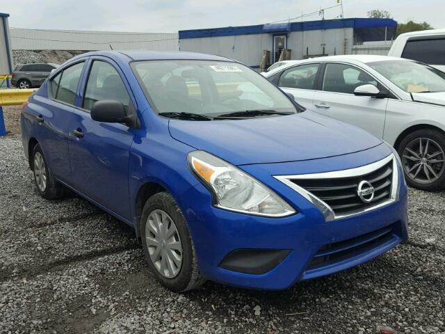 3N1CN7AP6FL957380 - 2015 NISSAN VERSA S BLUE photo 1