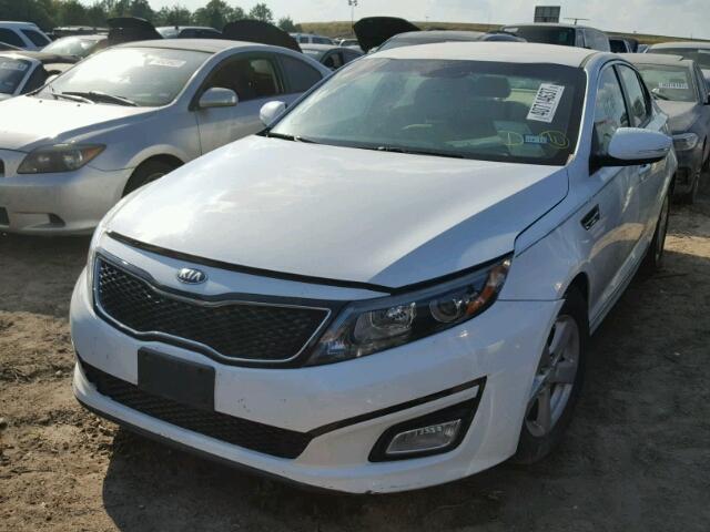 5XXGM4A7XEG263558 - 2014 KIA OPTIMA LX WHITE photo 2