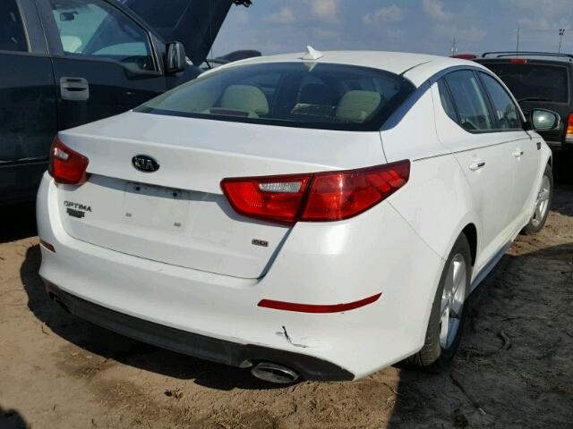 5XXGM4A7XEG263558 - 2014 KIA OPTIMA LX WHITE photo 4