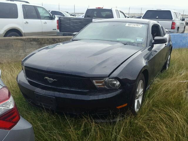 1ZVBP8AM5B5157322 - 2011 FORD MUSTANG BLACK photo 2