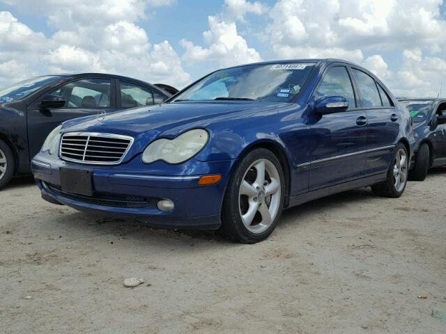 WDBRF40J24F494918 - 2004 MERCEDES-BENZ C 230K SPO BLUE photo 2