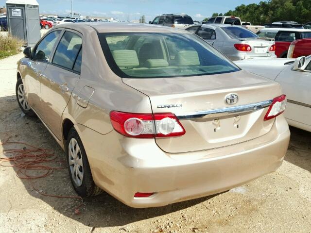 JTDBU4EE5C9173103 - 2012 TOYOTA COROLLA TAN photo 3