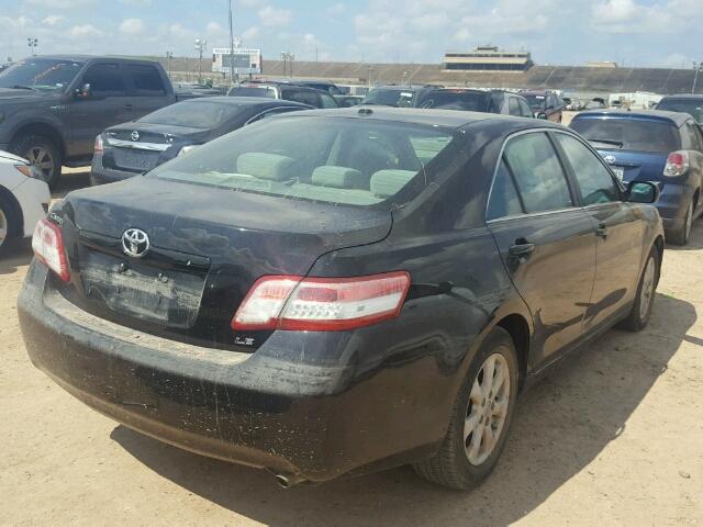 4T4BF3EK9BR159521 - 2011 TOYOTA CAMRY BLACK photo 4