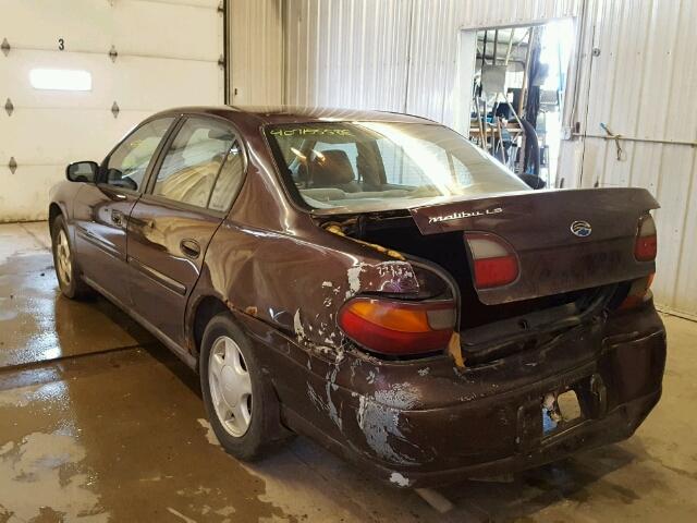 1G1NE52J4Y6150902 - 2000 CHEVROLET MALIBU LS 栗色 照片 3