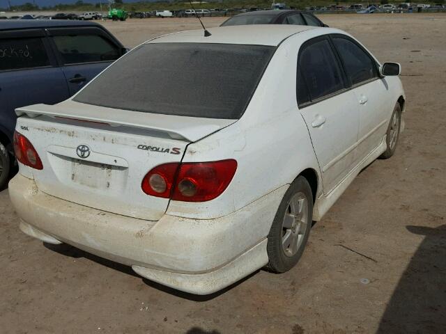 1NXBR32E28Z025233 - 2008 TOYOTA COROLLA CE WHITE photo 4