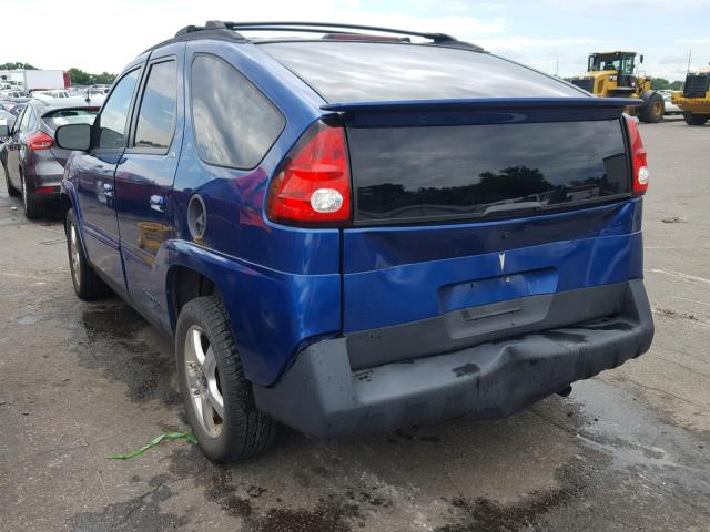 3G7DB03EX3S501430 - 2003 PONTIAC AZTEK BLUE photo 3