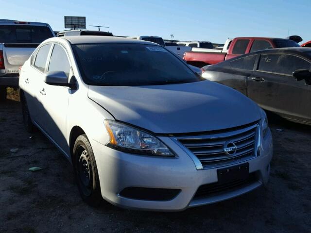 3N1AB7AP6EY210542 - 2014 NISSAN SENTRA SILVER photo 1