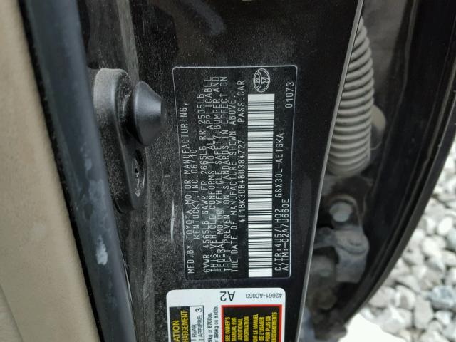 4T1BK3DB4BU384727 - 2011 TOYOTA AVALON BAS Grau Foto 10