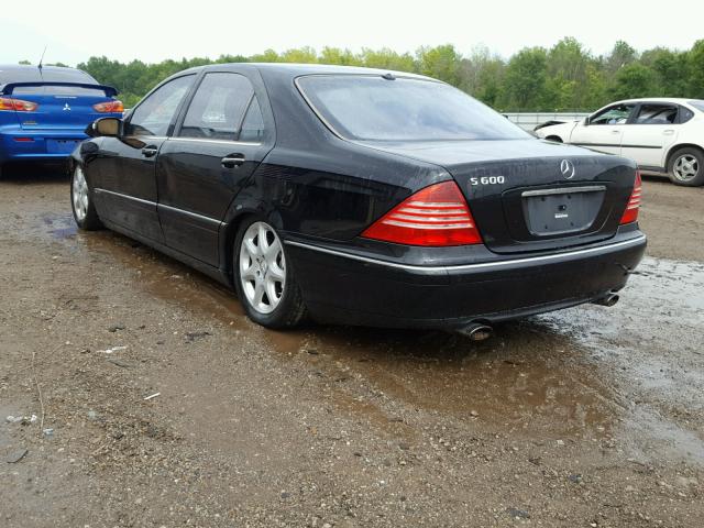 WDBNG76J54A416019 - 2004 MERCEDES-BENZ S 600 BLACK photo 3