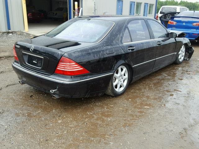 WDBNG76J54A416019 - 2004 MERCEDES-BENZ S 600 BLACK photo 4