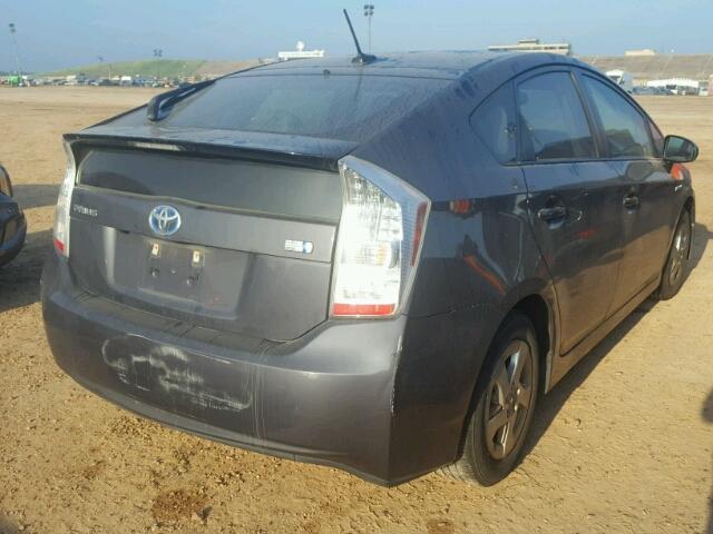 JTDKN3DU9A0118638 - 2010 TOYOTA PRIUS GRAY photo 4