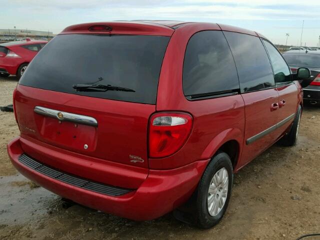 1C4GP45R55B298131 - 2005 CHRYSLER TOWN & COU BURGUNDY photo 4