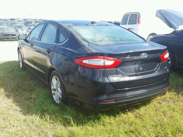 3FA6P0H78DR250685 - 2013 FORD FUSION SE BLACK photo 3