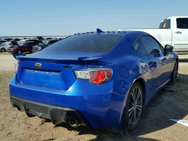 JF1ZCAC17F8601589 - 2015 SUBARU BRZ BLUE photo 4