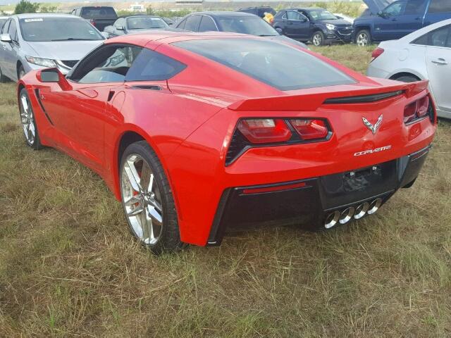 1G1YJ2D78F5108437 - 2015 CHEVROLET CORVETTE RED photo 3