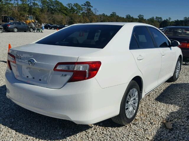 4T4BF1FK5CR259443 - 2012 TOYOTA CAMRY BASE WHITE photo 4