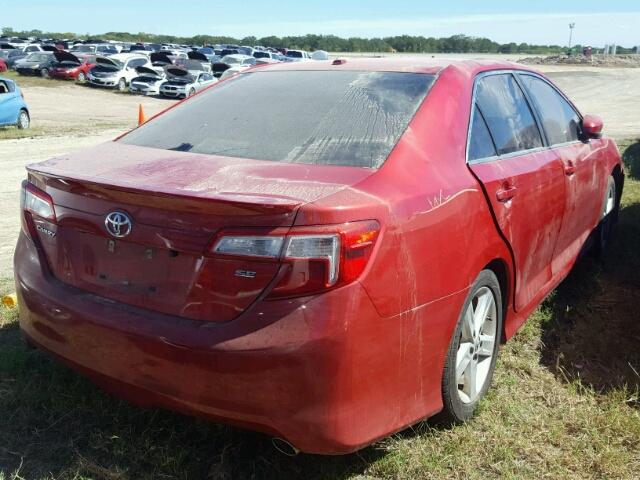 4T1BF1FK9CU622739 - 2012 TOYOTA CAMRY BASE RED photo 4