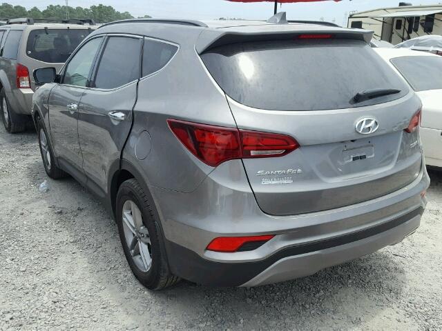 5XYZU3LB3JG536186 - 2018 HYUNDAI SANTA FE S GRAY photo 3