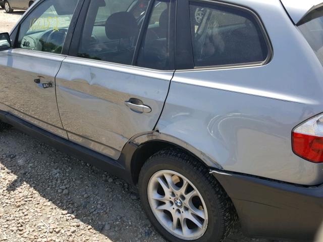 WBXPA73434WB23853 - 2004 BMW X3 2.5I GRAY photo 9