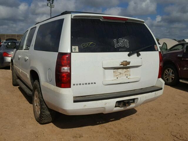 3GNFK16387G122033 - 2007 CHEVROLET SUBURBAN K WHITE photo 3