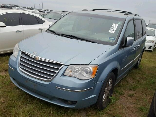 2A8HR64X08R646281 - 2008 CHRYSLER TOWN & COU BLUE photo 2