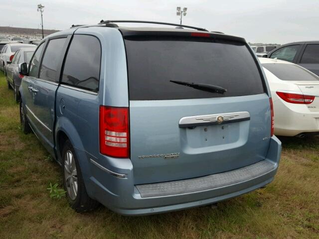 2A8HR64X08R646281 - 2008 CHRYSLER TOWN & COU BLUE photo 3