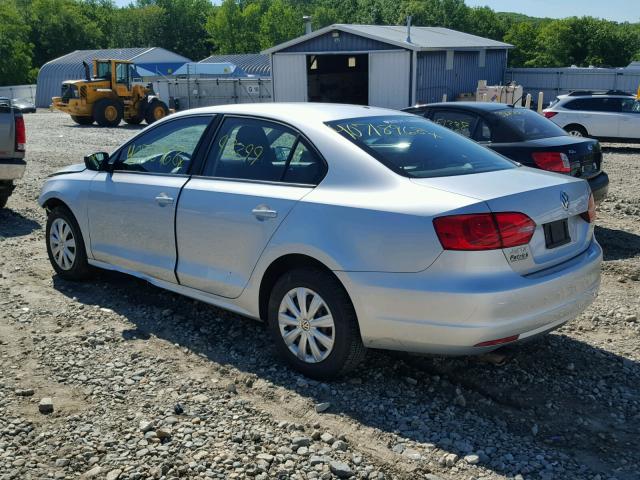 3VW2K7AJXBM347786 - 2011 VOLKSWAGEN JETTA BASE 银色 照片 3