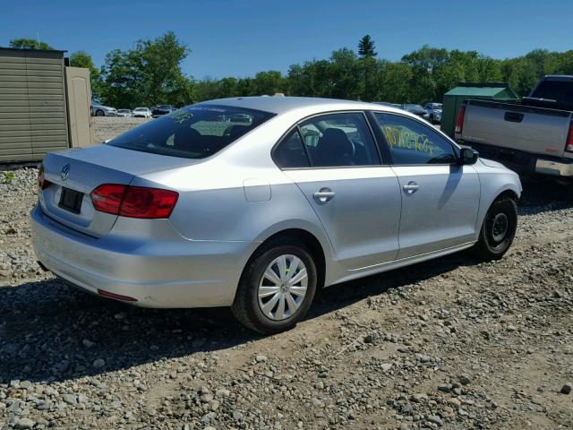 3VW2K7AJXBM347786 - 2011 VOLKSWAGEN JETTA BASE SILVER photo 4